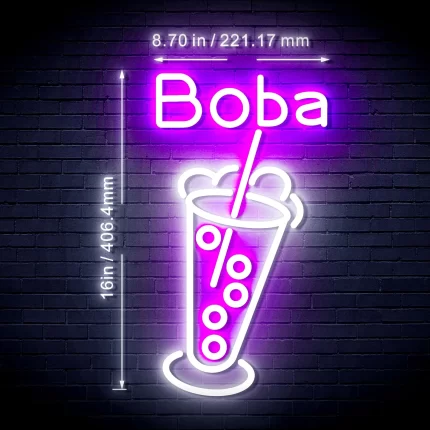 Boba Tea Flex Silicone LED Sign (Neon-Style, LED Technology)