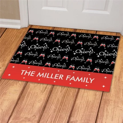 Cheers Personalized Doormat - Custom Celebration Entry Mat