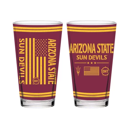 Set of 2 Arizona State Sun Devils 16oz OHT Flag Pints