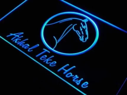 Akhal Teke Horse LED Light Sign