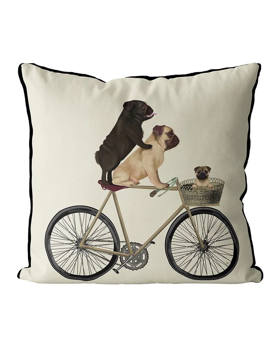 7qPugs-on-Bicycle-Cushion-Throw-Pillow