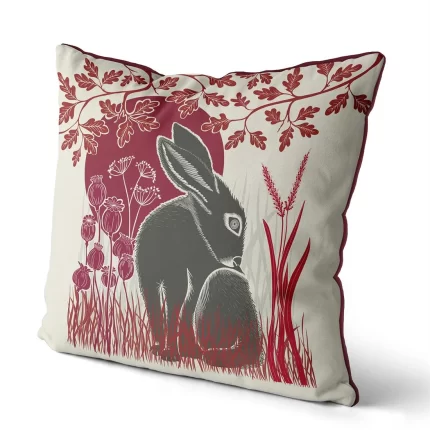 Country Lane Hare 2 Cushion / Throw Pillow