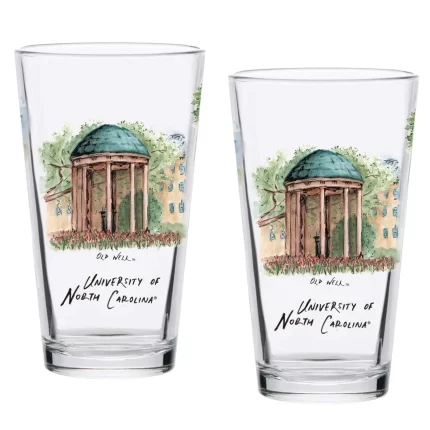 16oz North Carolina Tar Heels 2-Pack Pint Set by Laura Wilcox