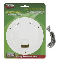 Cable Hatch Large Round White Cd