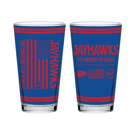 16oz Kansas Jayhawks OHT TC FW Flag Pint