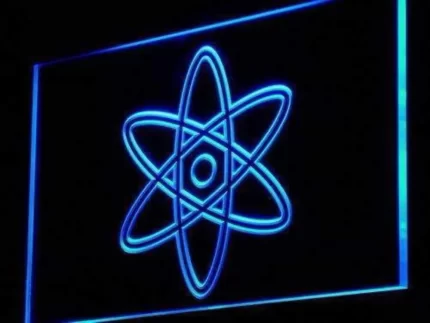 Atom Symbol Science LED Light Sign