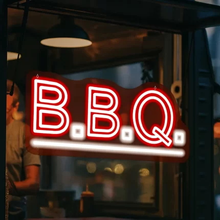 BBQ Ultra-Bright LED Sign with Remote (Neon-Style, LED Technology)