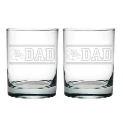 14oz Gonzaga Bulldogs Etched Dad DOF 2 Pack