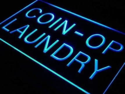 Coin Operated Laundry Laundromat LED Light Sign