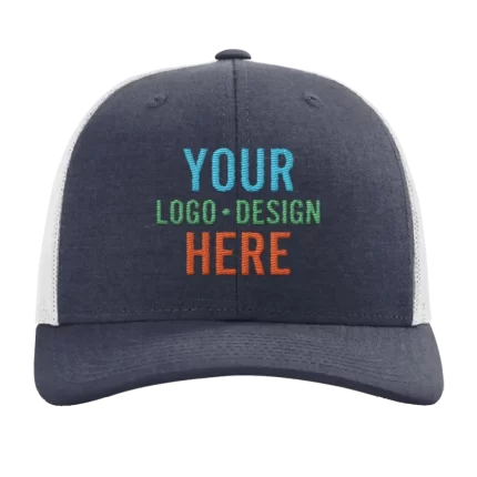 Embroidered Richardson 115 Low Pro Trucker Hat - Navy Heather Gray