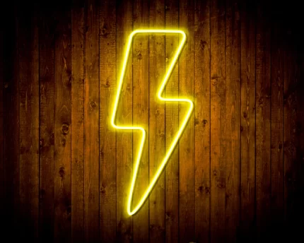 Lightning Bolt Flex Silicone LED Sign (Neon-Style, LED Technology)