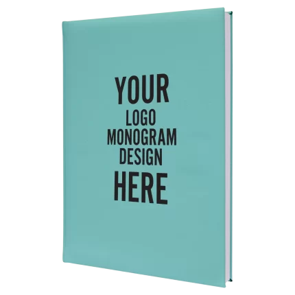 Personalized Leatherette Journal 7" x 9.75" (Lined Pages) - Teal