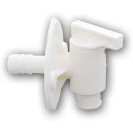 Draincock 3/8Barb Colonial White