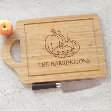Engraved Eat Drink & Be Thankful Cutting Board - Large Thanksgiving Board