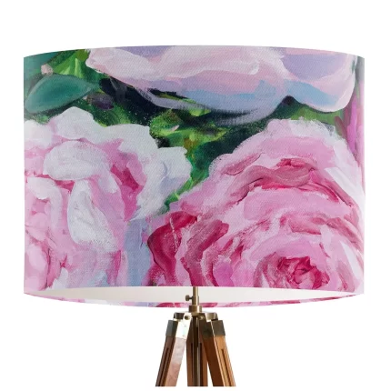 Printemps Colore, Loose florals Lamp shade, Drum, Pendant Lighting