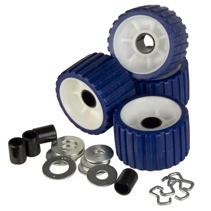 Ribbed Roller Replacement Kit - 4-Pack - Blue