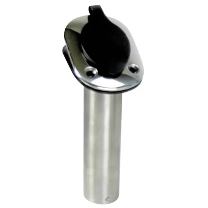 30 deg Flush Mount Rod Holder - 304 Stainless Steel - 9-1/4"