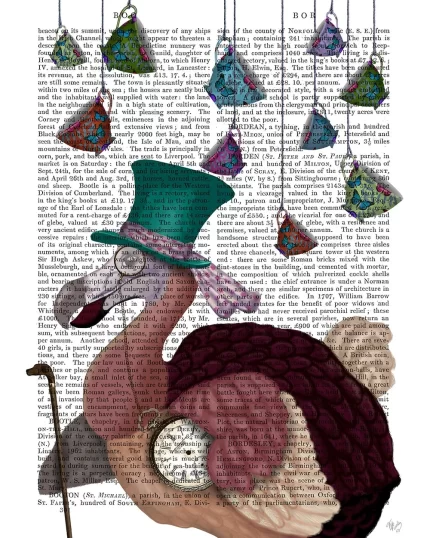 Dodo with Hanging Teacups, Book Print, Art Print, Wall Art