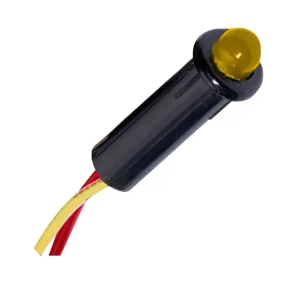 LED Indicator Light - Amber - 24 VDC - 1/4"