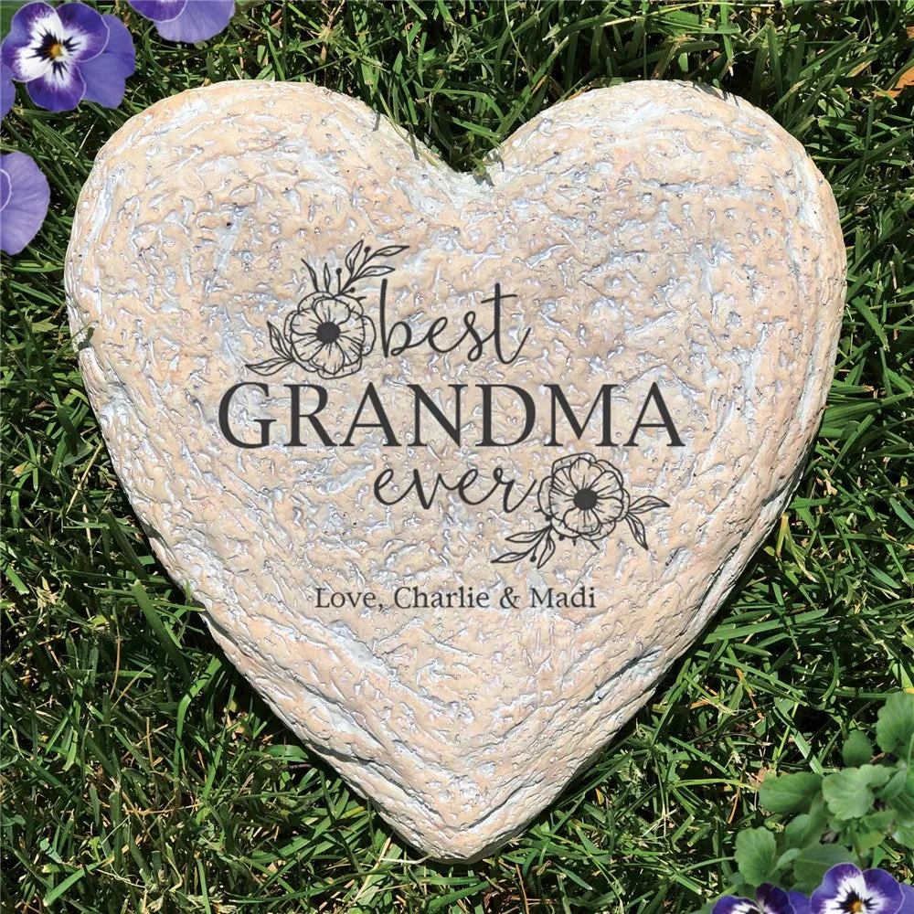 8aBest-Grandma-Ever-Heart-Garden-Stone-Realistic-Resin-Design