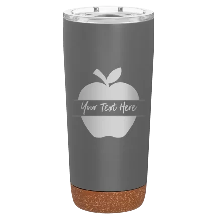 Personalized Apple 20 oz Tumbler - Storm Gray
