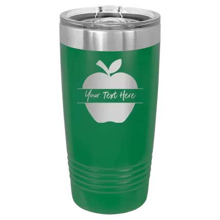 Personalized Apple 20 oz Tumbler - Green