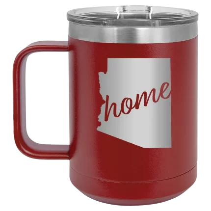 Personalized Arizona Home 15 oz Mug - Maroon