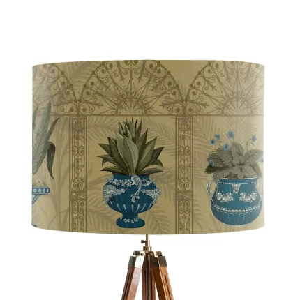 Classical Botanical, Gold, Lamp shade, Drum, Pendant Lighting