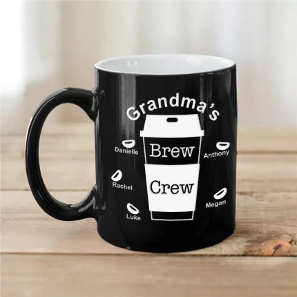 Engraved Brew Crew Two-Tone Mug - Personalized Coffee Crew Mug