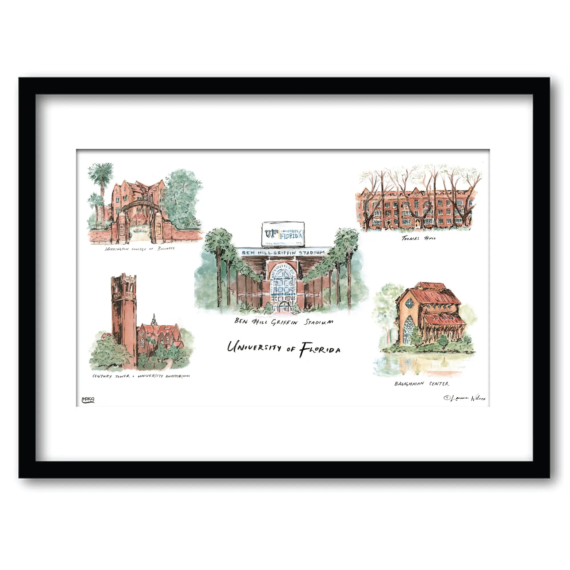 8cFlorida-Collage-Framed-Watercolor-Wall-Art-16-x-20-by-Laura-Wilcox