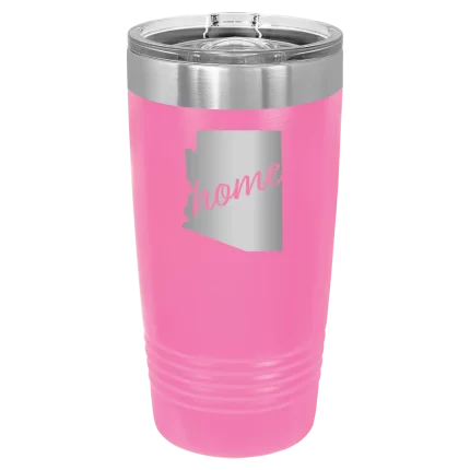 Personalized Arizona Home 20 oz Tumbler - Pink