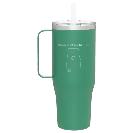 Personalized Alabama Heart 40 oz Tumbler Mug - Forage