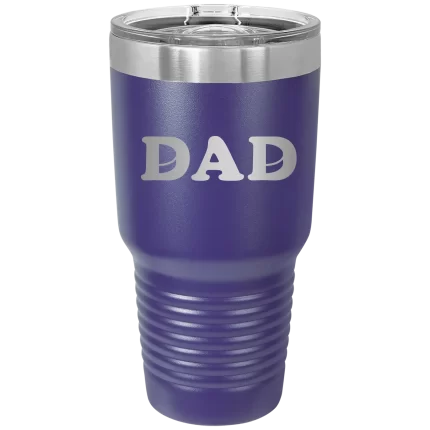 Personalized Hockey Dad 30 oz Tumbler - Purple