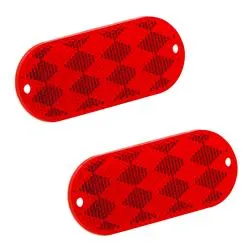 Reflector Rectangular Red 3-1/4" X 1-1/2" Adhesive