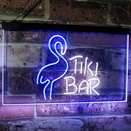 Flamingo Tiki Bar LED Light Sign