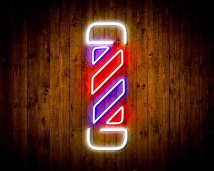 Barber Shop Pole Flex Silicone LED Sign (Neon-Style, LED Technology)
