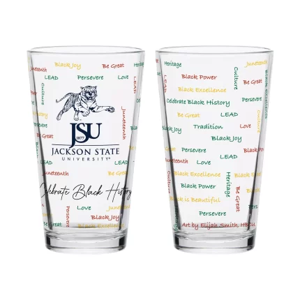 Set of 2 Jackson State Tigers 16oz BHM Pints