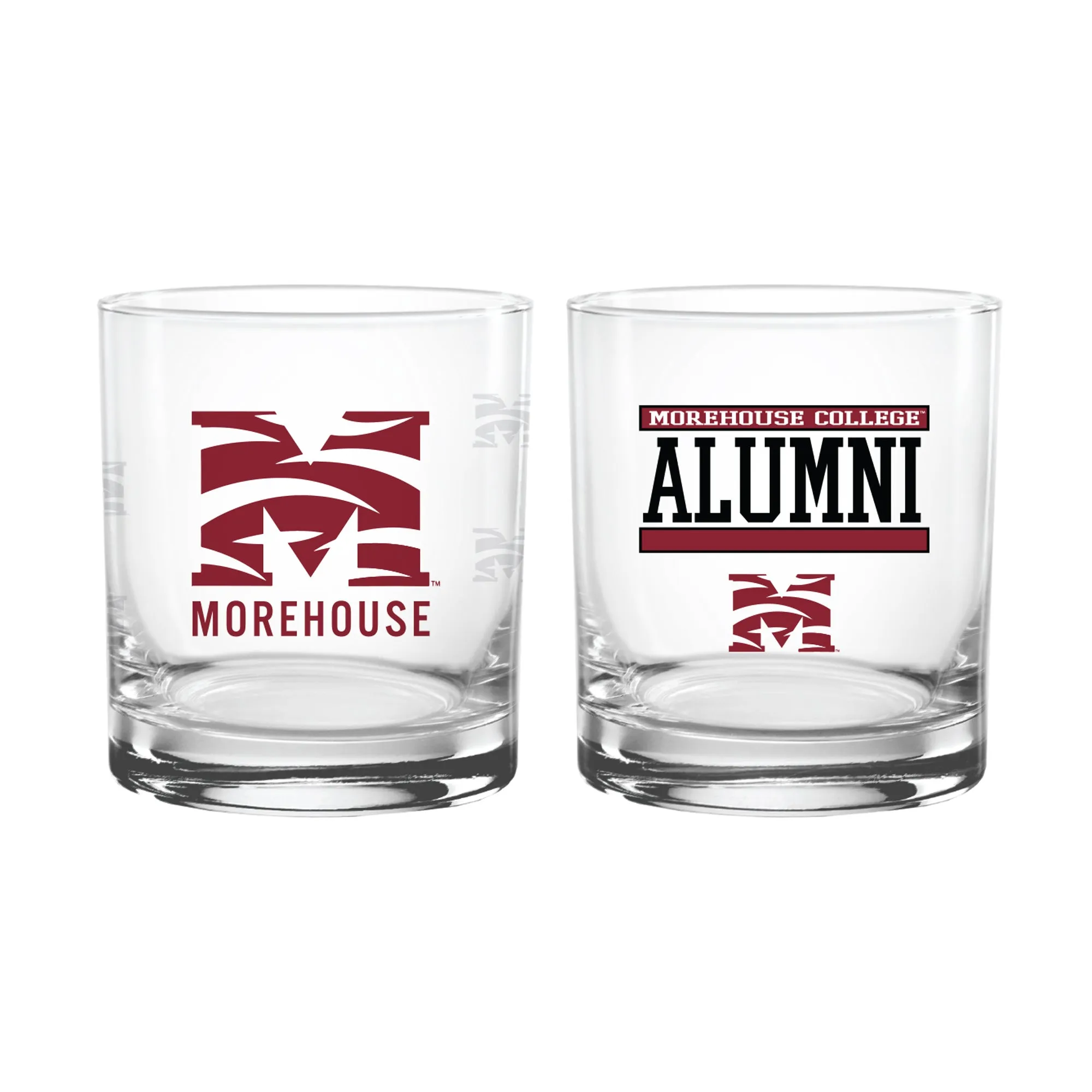8hSet-of-2-Morehouse-Maroon-Tigers-14oz-XD-Alumni-Rocks-Glasses