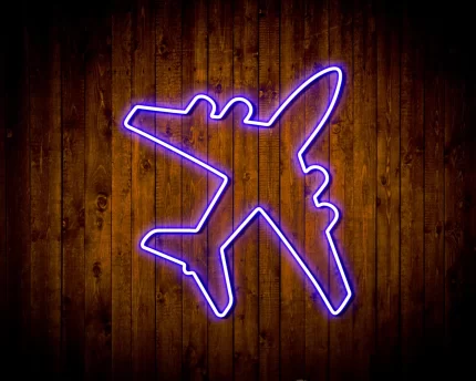 Airplane Kid Room Flex Silicone LED Sign (Neon-Style, LED Technology)