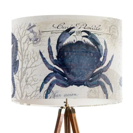 Seaside Postcard, Nautical, Lamp shade, Drum, Pendant Lighting