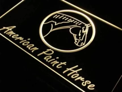 American Paint Horse LED Light Sign