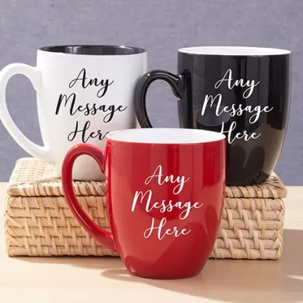 Any Message Bistro Mug - Custom Bistro Mug with Your Own Message