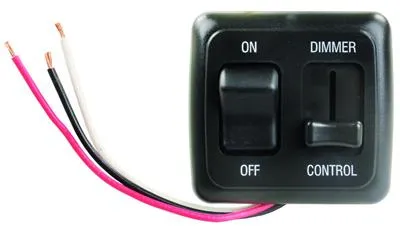 Dimmer On/Off LED Double Black