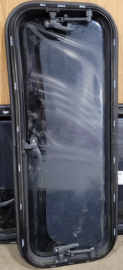 Black Radius Opening Window : 32" W X 12 1/8" H X 1" D