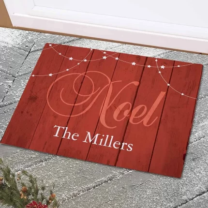 Noel Personalized Welcome Mat - Custom Christmas Doormat