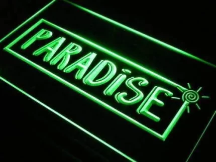 Paradise Beach House Decor LED Light Sign