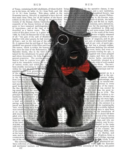 Scottish Terrier in Whisky Tumbler, Book Print, Dog Art Print, Wall Art