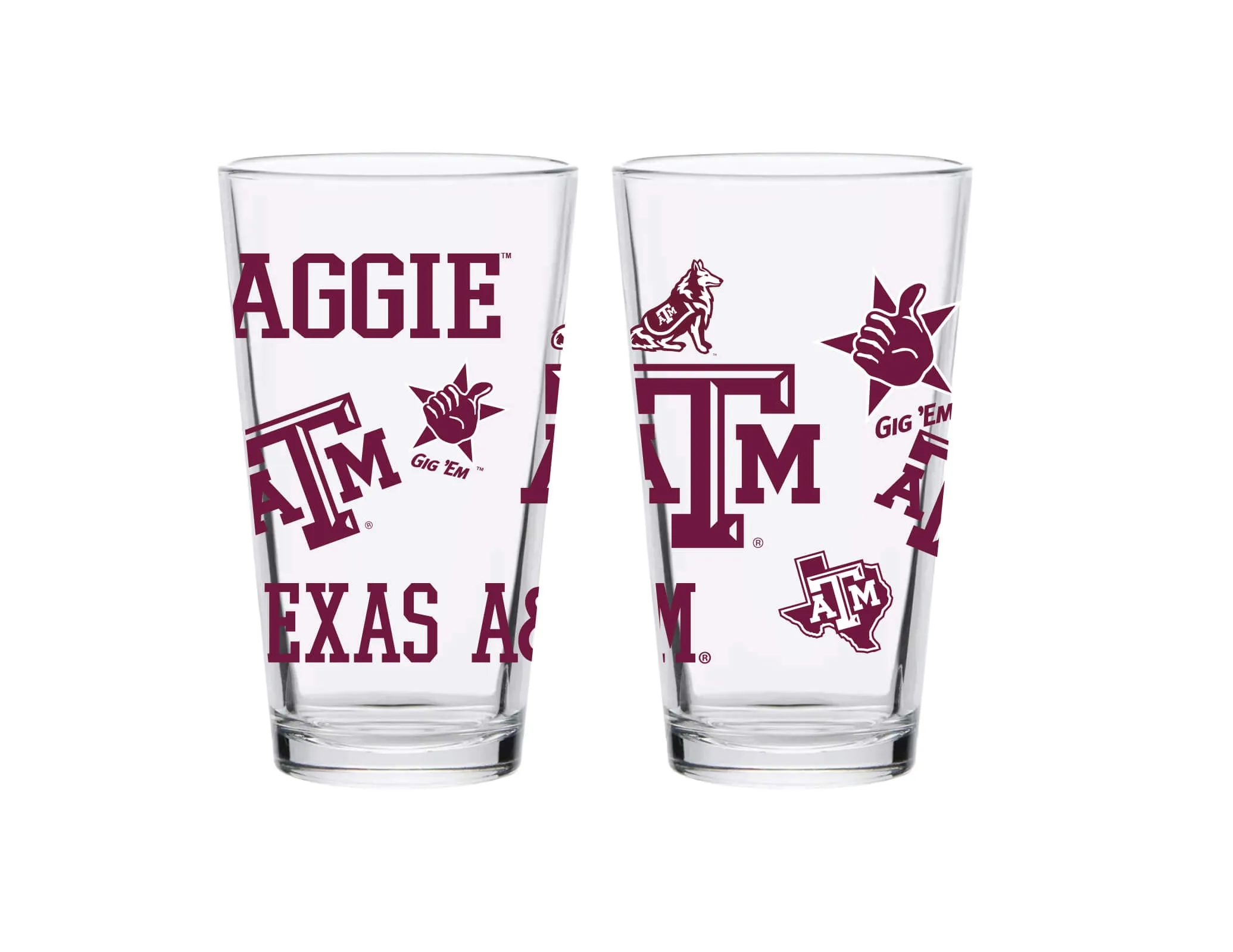 8oSet-of-4-Texas-A-M-Aggies-16oz-Medley-Pint-Glasses