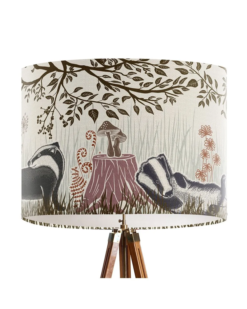 8pCountry-Lane-Badgers-EARTH-Lamp-shade-Drum-Pendant-Lighting