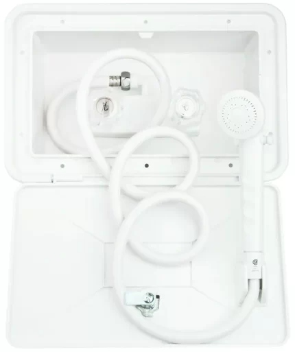 Dura Faucet DF-SA170-WT - Dura RV Exterior Shower Box Kit - White